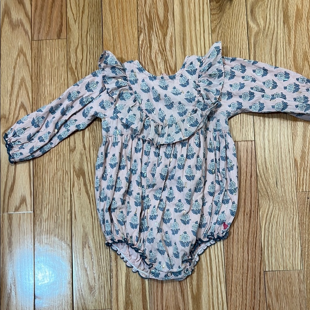 Floral Ruffle Baby Romper